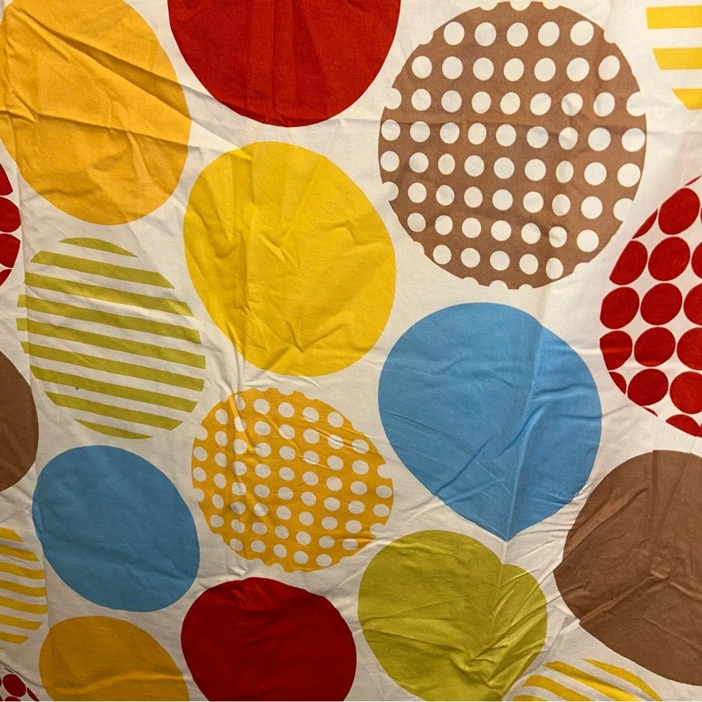 Colorful polka dot Cotton shower curtain by dwell Studio NEW